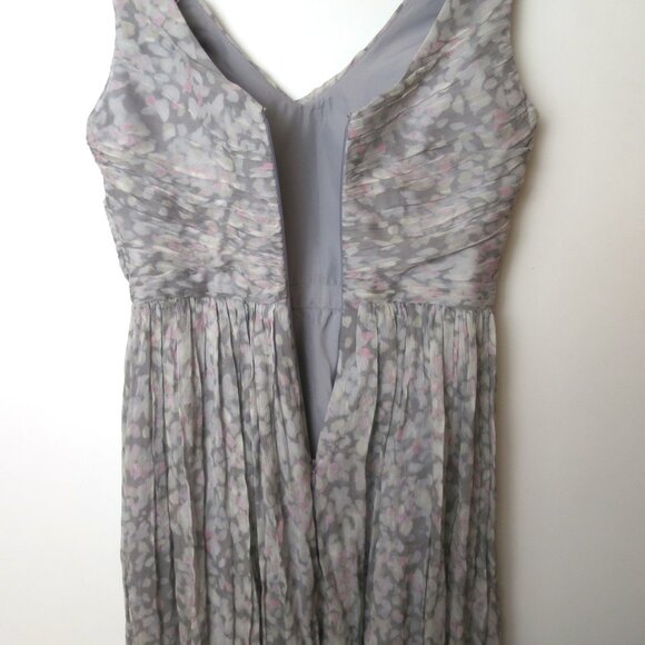 J. Crew Silk Chiffon Heidi Gown in Watercolor Size 2 - Picture 9 of 13